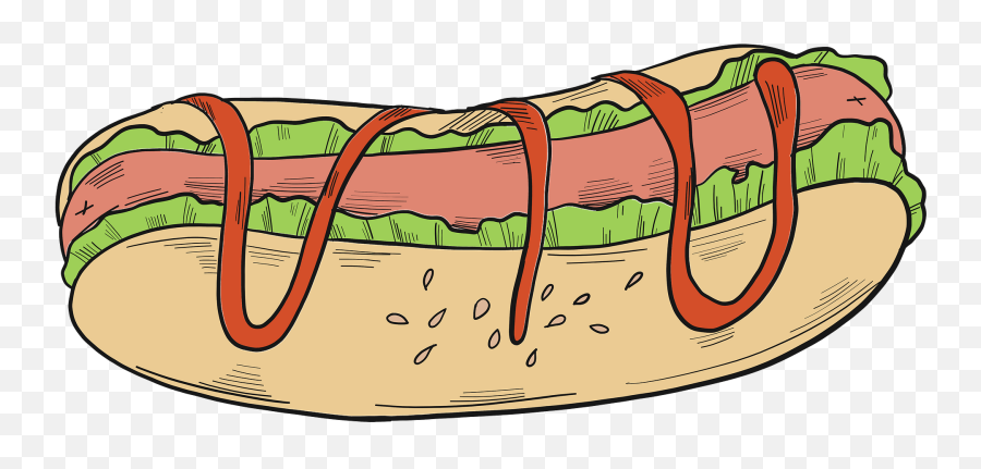 Hot Dog Clipart - Clip Art Png,Hot Dog Clipart Png