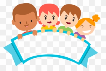 Kids Holding Blank Sign Clipart - After School Program png