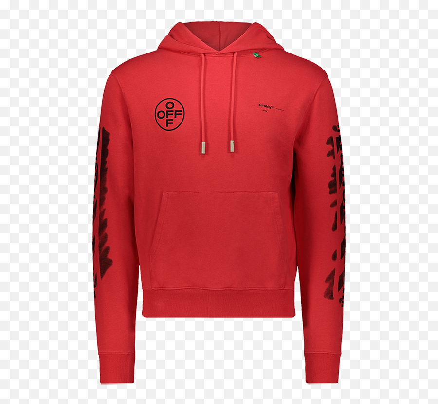 Off - White Impressionism Red Logo Hoodie Png,Off White Logo Png