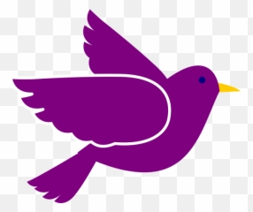 Purple Bird Clip Art - Red Bird Flying Clipart Png,Bird Clipart Png