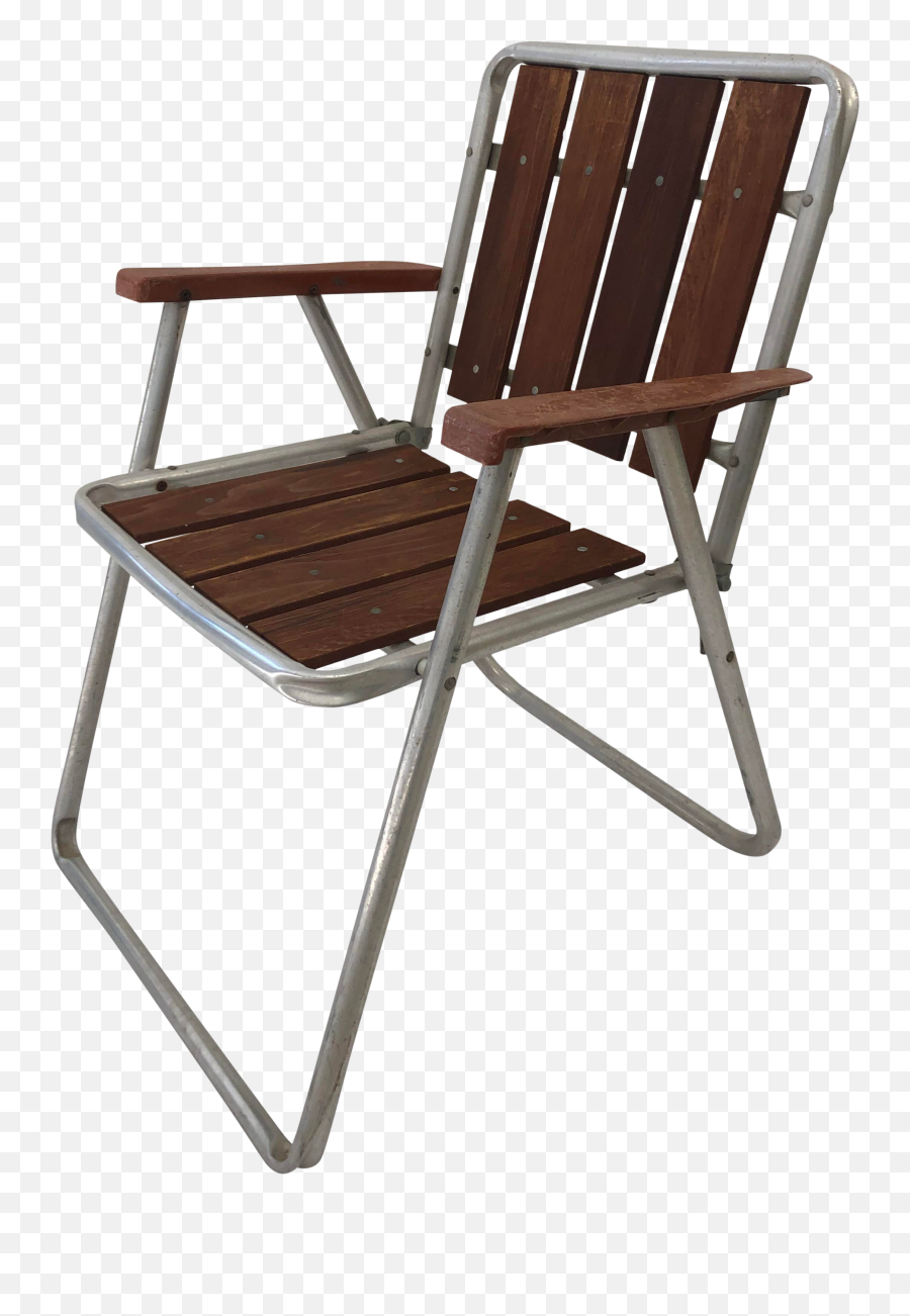 Vintage Mid Century Modern Redwood - Vintage Aluminum Folding Chairs Png,Lawn Chair Png