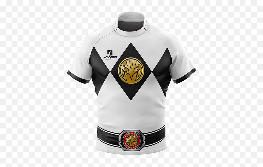 Power Ranger Themed Rugby Shirts Ideal Theme Shirt For - Short Sleeve Png,Power Rangers Logo Png