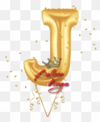 Download Gold Letter J - Balloon Letters PNG Image with No Png
