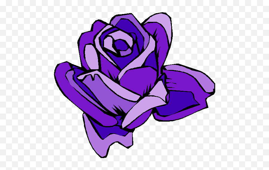 Flower Clipart With Transparent Background - Clip Art Bay Purple Transparent Rose Cartoon Png,Purple Flower Transparent Background
