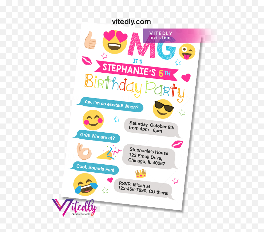 Emoji Invitation Invite - Happy Png,Party Emoji Transparent