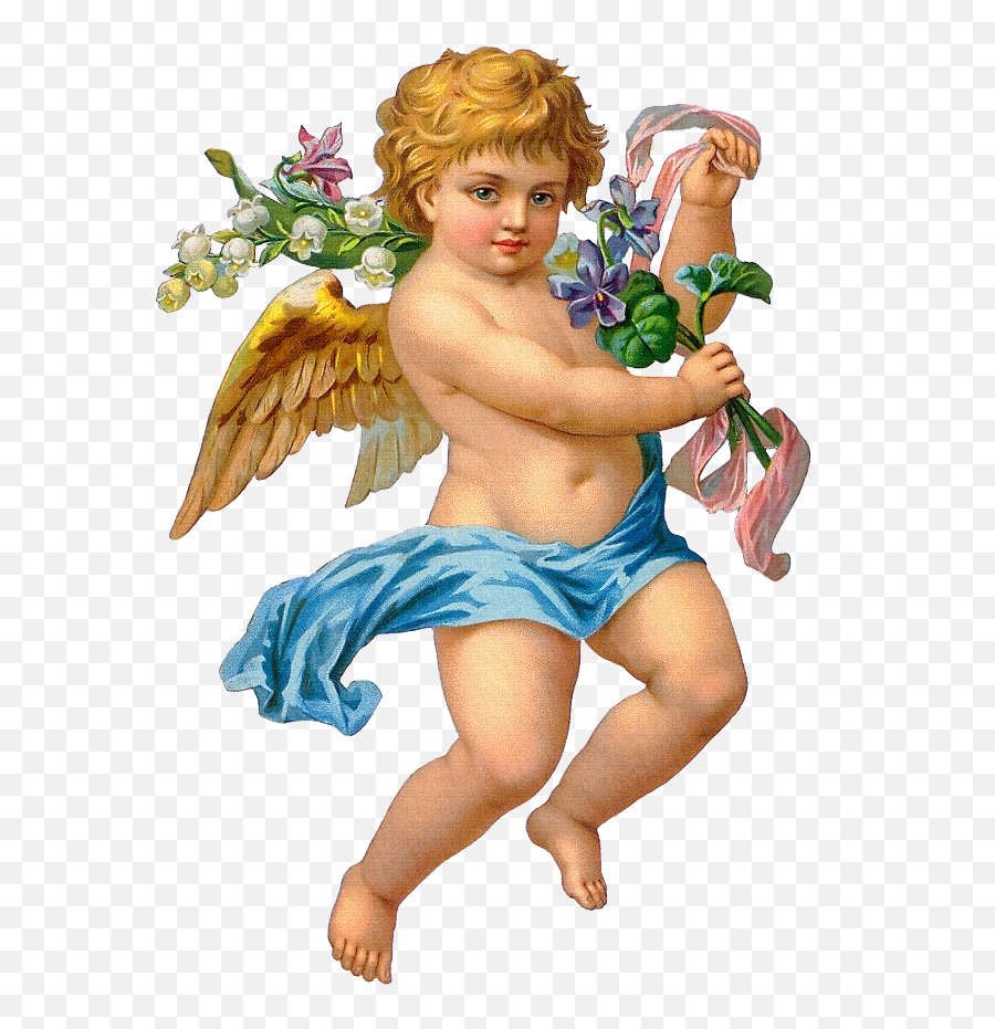 Cupid Clipart Cherub - Baby Angel Painting Png,Baby Angel Png