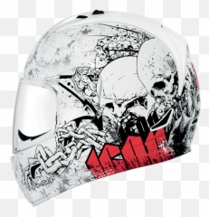 Motorcycle Helmet Design - White Skull Icon Helmet Png,Buy White Icon Alliance Torrent Helmet