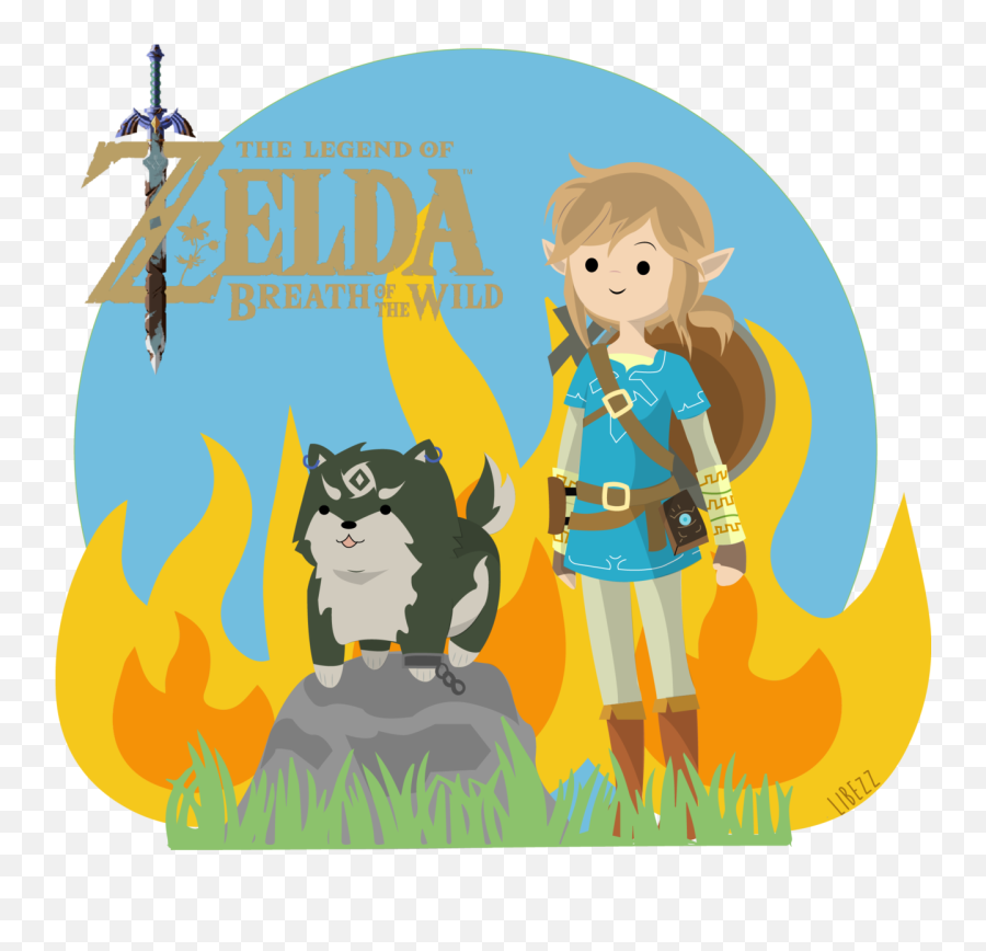 Download Only 19 Days Remaining Until Legend Of Zelda - Link Link And Wolf Link Botw Png,Link Zelda Png