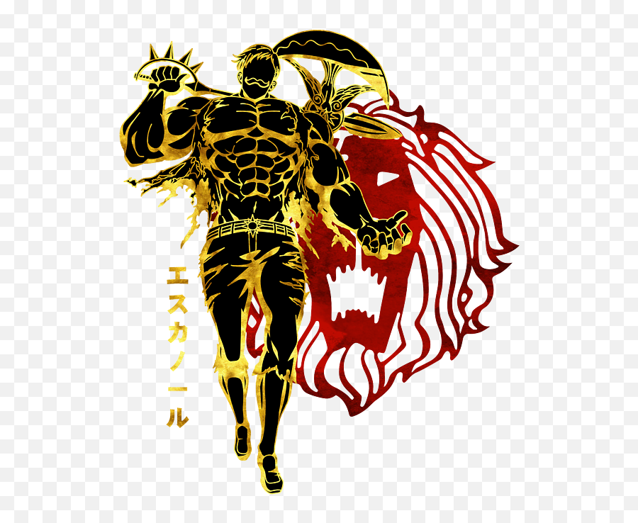 Escanor Round Beach Towel For Sale - Lion Sin Of Pride Tattoo Png,Escanor Icon - free transparent png images - pngaaa.com