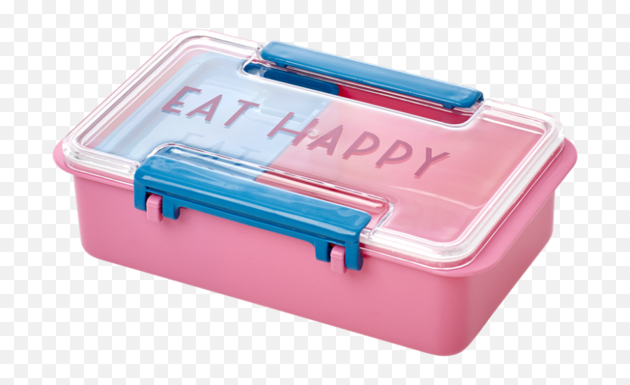 Pink U0026 Blue Lunch Box U0027u0027eat Happyu0027u0027 By Rice Dk - Krabika Na Svainu Png,Lunch Box Png