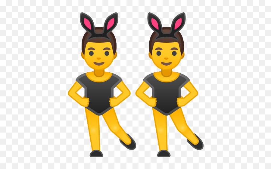Men With Bunny Ears Emoji - Meaning Png,Bunny Ears Transparent