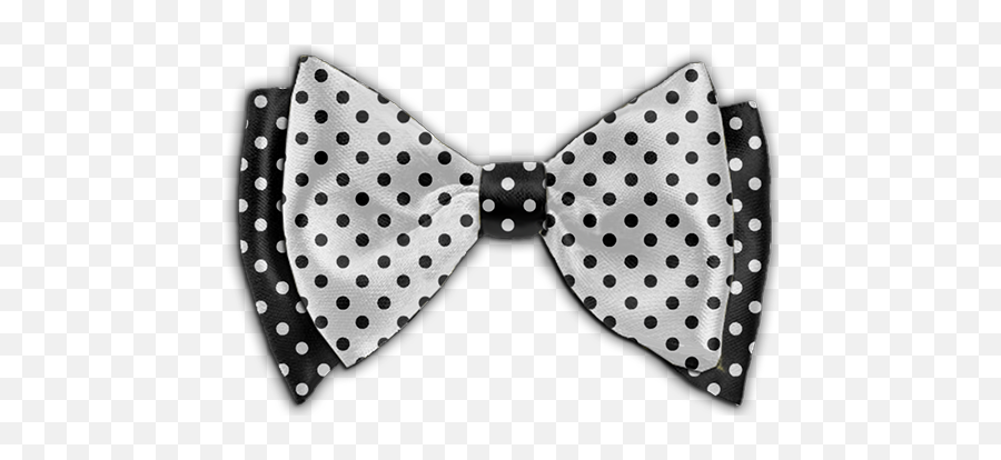 Polka Dot Black And White Bow Tie - White Bow Tie With Black Polka Dots Png,White Bow Png