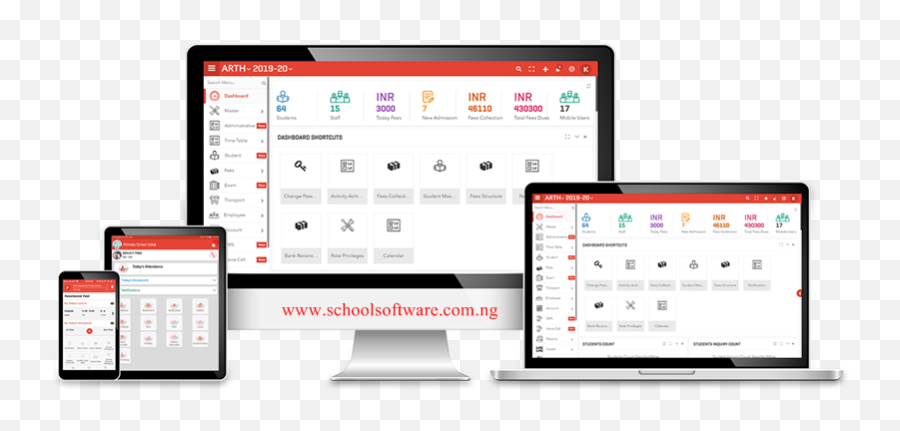 Online School Management Software - School Software Pro Best School Management System Dashboard Png,School Management Icon