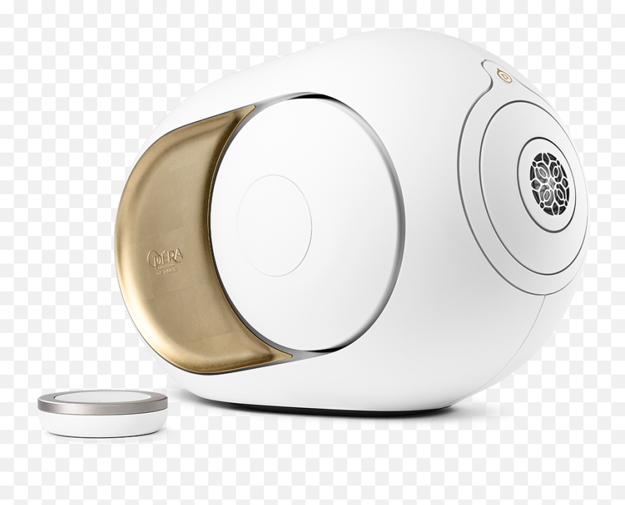 Devialet Phantom I 108db Opéra De Paris Premium Wireless Speaker - Gold Leaf Devialet Phantom Gold Png,Klipsch Icon Vc25