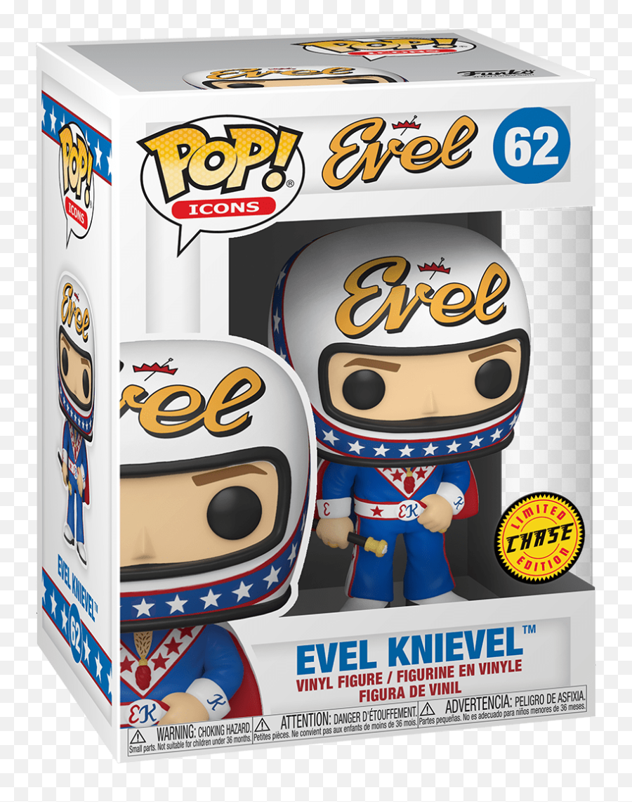 Funko Pop Icons Evel Knievel Chase - Evel Knievel With Cape Funko Png,Pokemon Rangers Icon