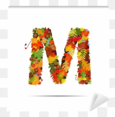 Wall Mural Letter From Autumn Colorful Leaves - PIXERSUS png