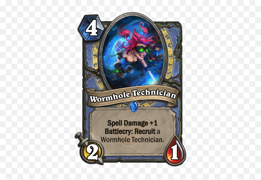 Download Wormhole Technician - Kalecgos Hearthstone Png League Of Legends Hearthstone Cards,Wormhole Png