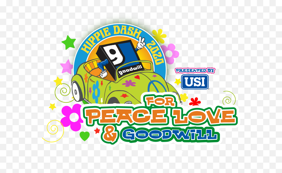 Hippie Dash For Peace Love U0026 Goodwill May The Groove Be - Clip Art Png,Hippie Png