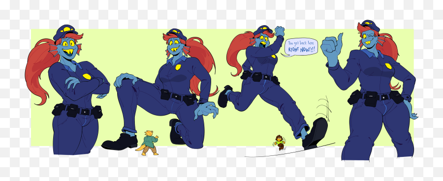 Big Time Cop By Silverscarf - Fur Affinity Dot Net Officer Undyne Png,Undyne Png