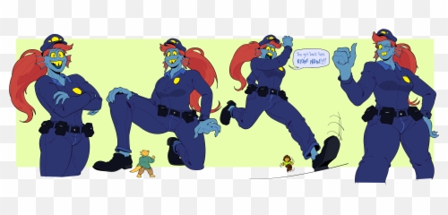 Big Time Cop By Silverscarf - Fur Affinity Dot Net Officer Undyne Png,Undyne Png