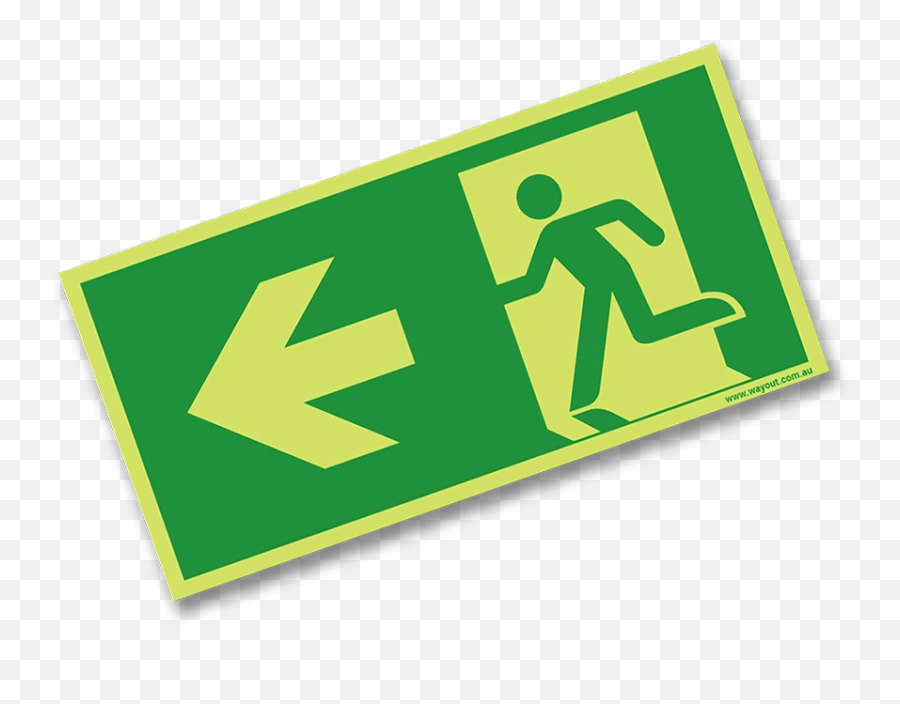 Photoluminscent Exit Signs Australian Glow In The Dark - Emergency Exit Sign Png,Exit Sign Png