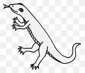Lizard - Traceable Heraldic Art Heraldic Lizard Clip Art Png,Lizard Png