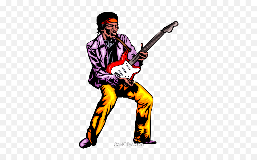 Guitar Player Royalty Free Vector Clip Art Illustration - Illustration Png,Guitar Vector Png