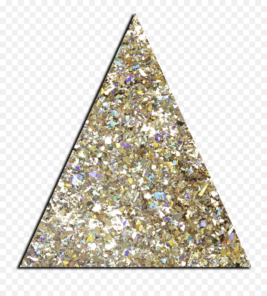 Gold Icicles Loose Glitter Dazzle Rocks - Triangle Png,Icicles Transparent