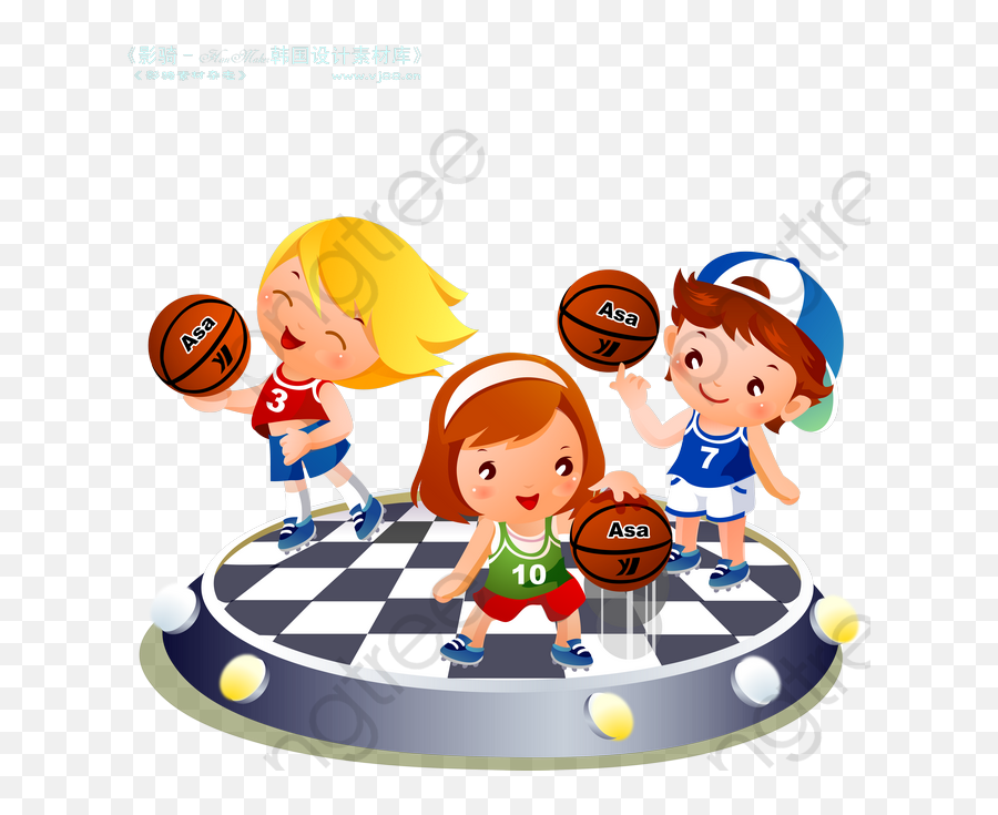 Download Transparent Footbal Clipart - Cartoon Basketball Dibujos Niños Hermosos Animados Png,Cartoon Basketball Png