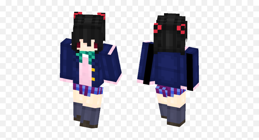 Download Yazawa Nico Love Live Minecraft Skin For Free - Blue Hair Skin Minecraft Png,Nico Yazawa Png