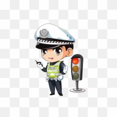 Police Officer Cartoon Traffic - Cartoon Traffic Police Clipart Png,Cop Png