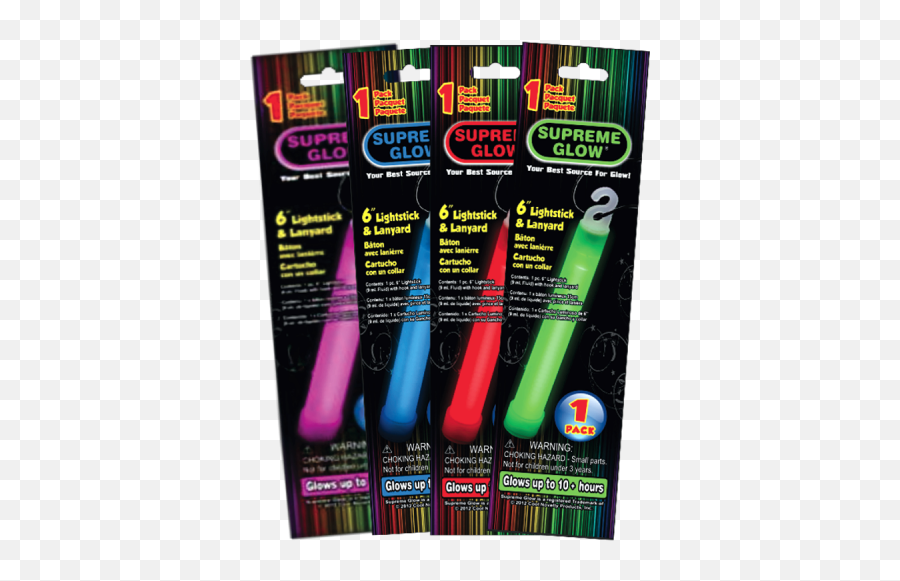 Glow Sticks 6 In Retail Pack - General Supply Png,Glow Stick Png