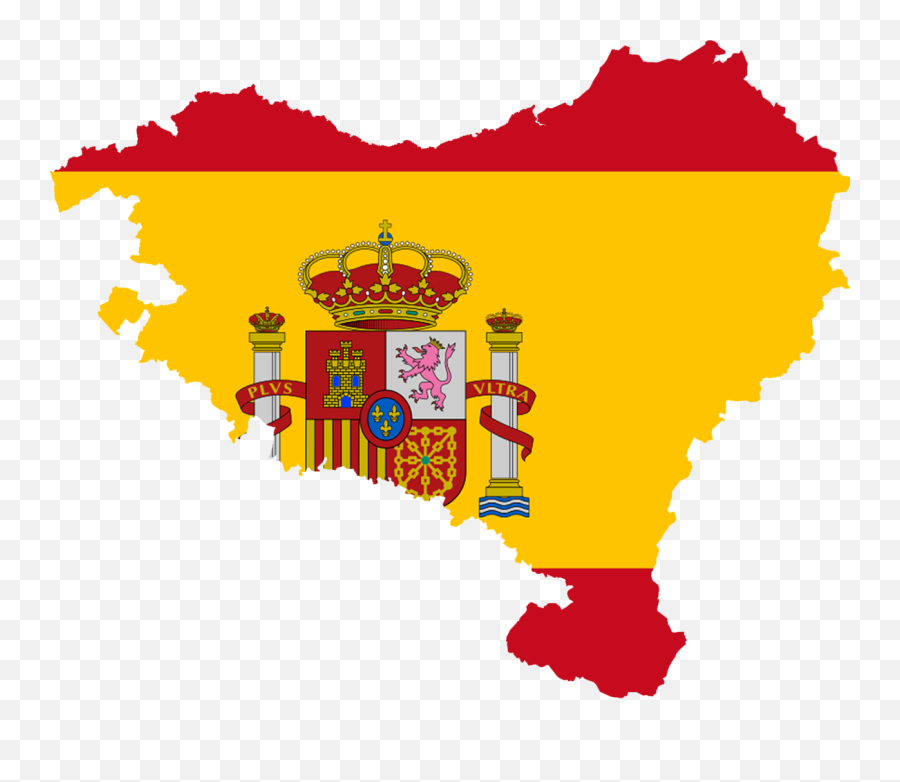 Flag Map Of Spanish Basque Country - Spain Flag Png,Spanish Flag Png