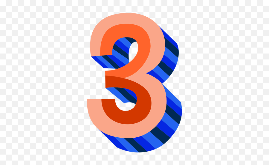 Colorful 3d Number 3 - Colorful 3d Number 3 Png,Numero 3 Png