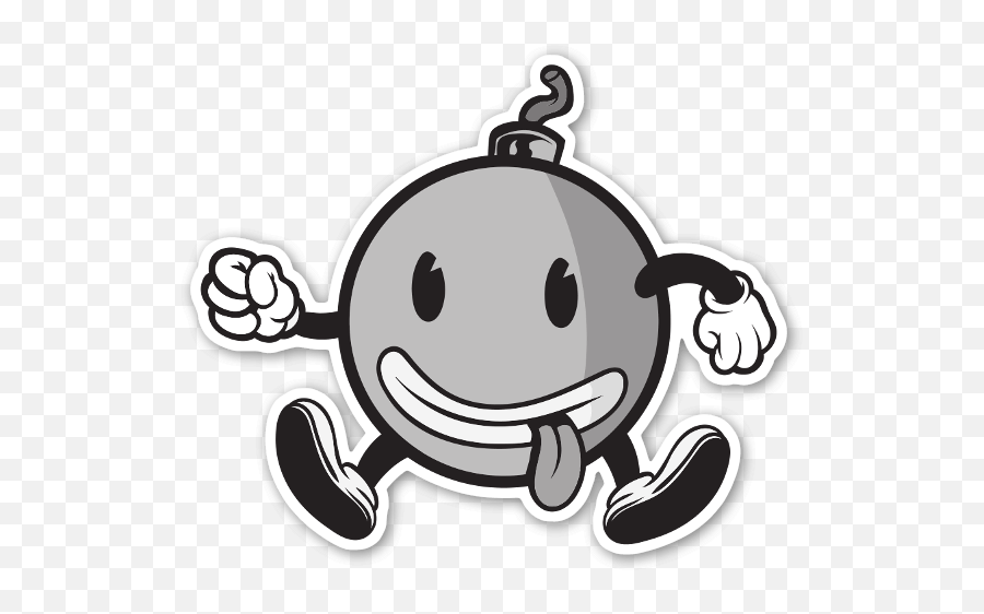 Bomb Guy Jumping Stickers - Bomb Cartoon Guy Png,Cartoon Bomb Png