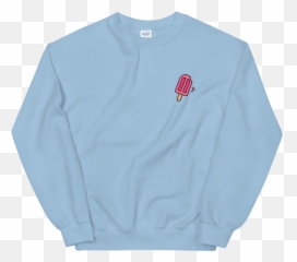 Drippy Popsicle Sweatshirt U2014 Cooking My Feelings - Light Blue Crew Necks Png,Popsicles Png