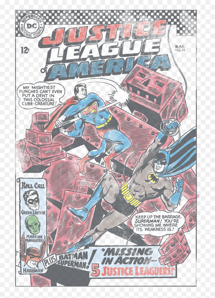 Justice League Cube Creature Menu0027s Long Sleeve T - Shirt Superhero Png,Martian Manhunter Png