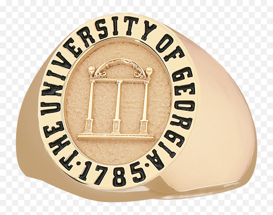 Georgia Mens Large Round Signet Ring - Emblem Png,Uga Arch Logo