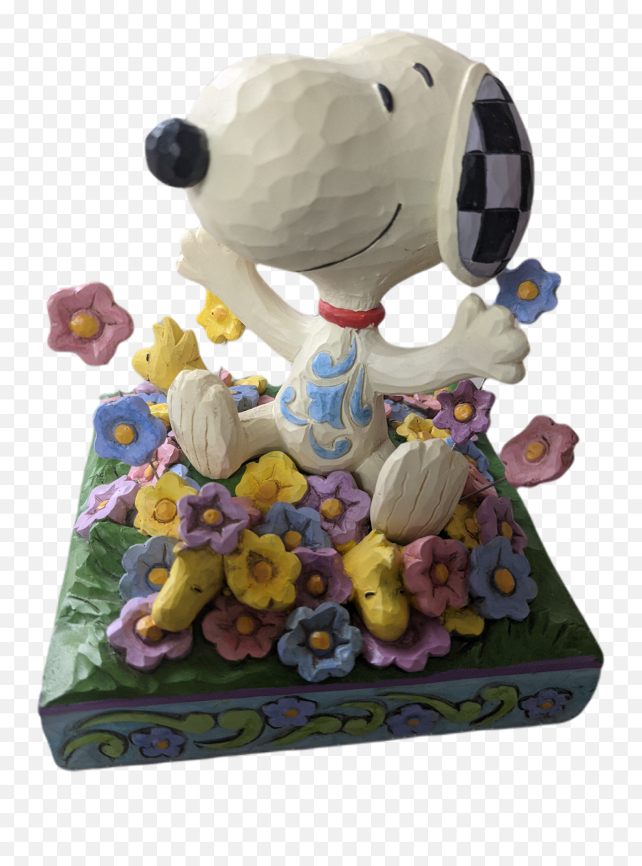 Details About Peanuts By Jim Shore Snoopy In Flowers - Fictional Character Png,Snoopy Buddy Icon