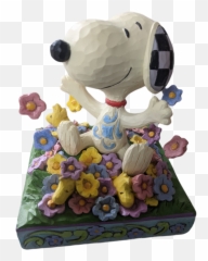 Details About Peanuts By Jim Shore Snoopy In Flowers - Fictional Character Png,Snoopy Buddy Icon