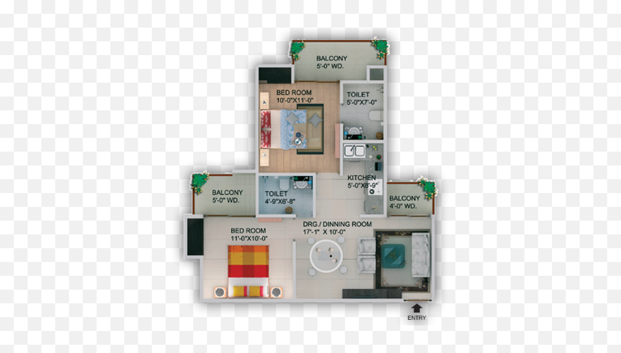 Supertech Capetown Noida Resal - Cape Town Noida 2bhk Floor Plan Png,Supertech Icon Resale