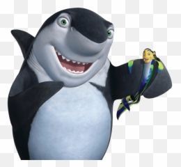 Lenny The Shark Holding Oscar Transparent Png - Stickpng Lenny Oscar Shark Tale,Shark Clipart Transparent Background