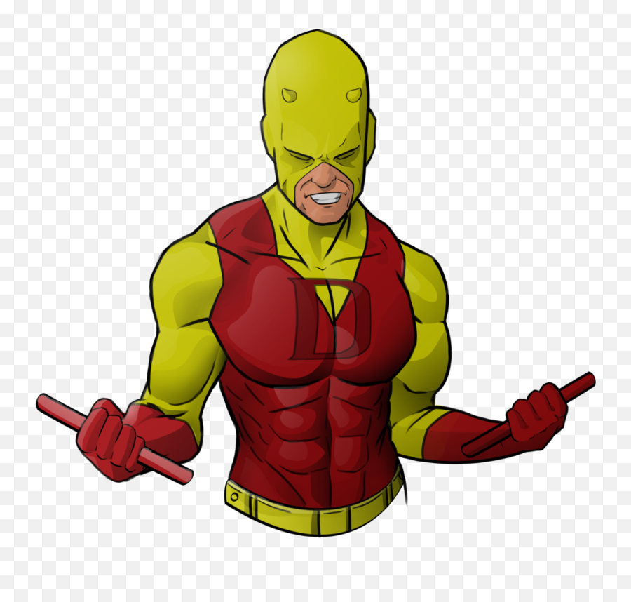 Yellow Daredevil Png - Daredevil Full Body Drawing,Daredevil Png