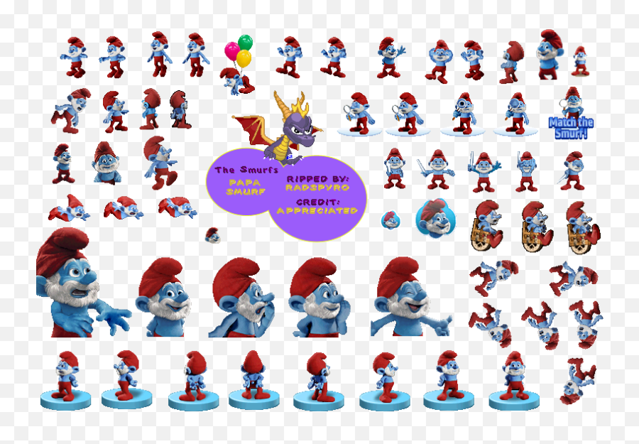 Ds Dsi - The Smurfs Papa Smurf The Spriters Resource Papa Smurf Movie Png,Smurfs Png