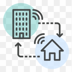 What Does The Road Ahead Look Like For Commercial Real Estate - Remote And Office Work Icon png