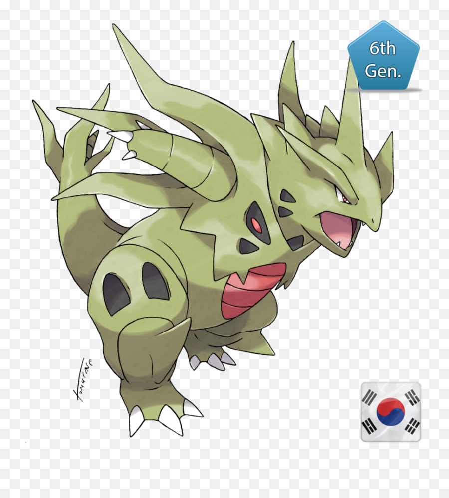 Tyranitar Korean World Championship - Mega Tyranitar Art Png,Tyranitar Png