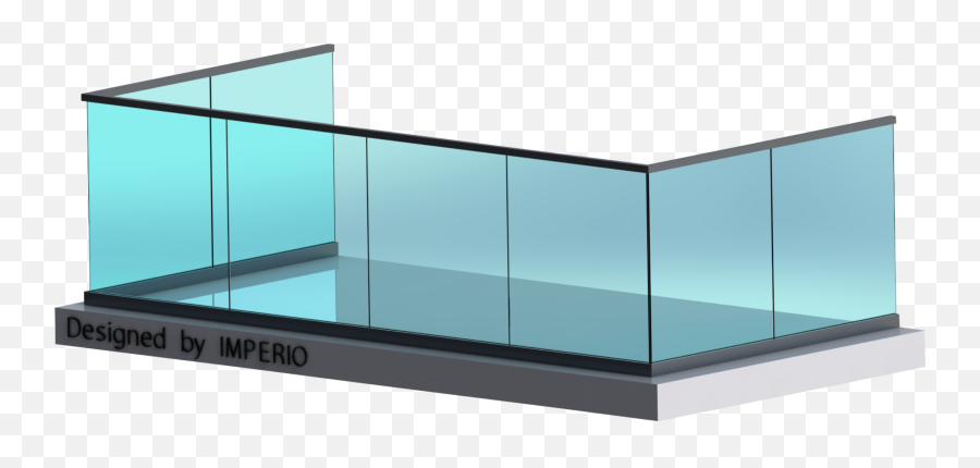 Download Hd Imperio C40 Series - Ss Glass Railing Png,Railing Png