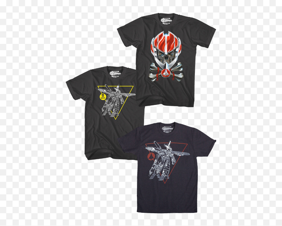 Robotech News New Shirt Designs From 80u0027s Tees - Short Sleeve Png,Icon Battlecry Helmet