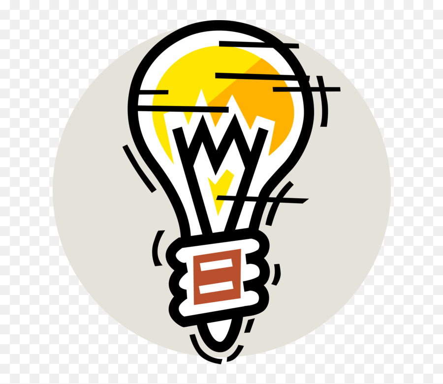 Light Bulb Symbol Of Good Ideas - Vector Image Compact Fluorescent Lamp Png,Yellpow Light Blub Icon
