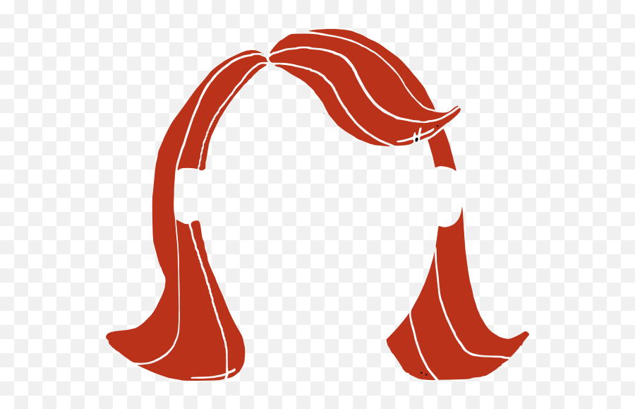 Long Hair Girl Clip Art - Vector Clip Art Red Hair Clip Art Png,Girl Hair Png